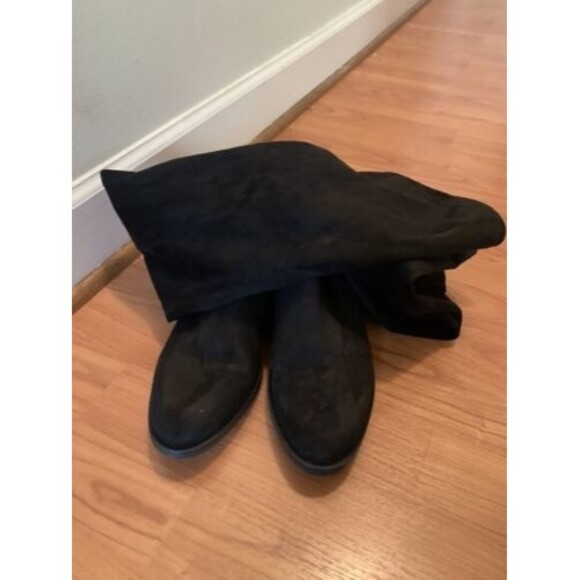 Sam Edelman Black Suede Tall Boots Over the Knee Size 10 - Picture 2 of 12
